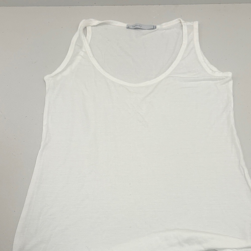 Twenty White Tank Top